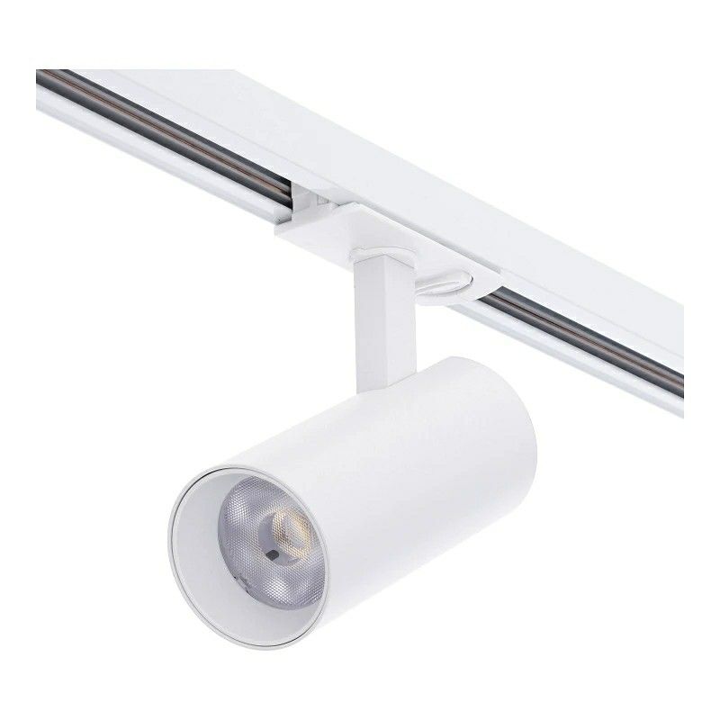 Vit 1 fas spotlight skena aluminium, Enno, 10W, white switch LED Vit 1 fas spotlight skena aluminium, Enno, 10W, white switch LED