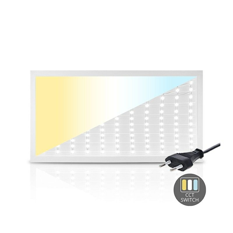 LED-panel 60x120 - 50W - vit strömbrytare - UGR<19 - bakgrundsbelyst