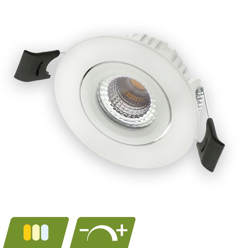 Vit downlight aluminium, Phyllis, 5W, white switch LED, IP65