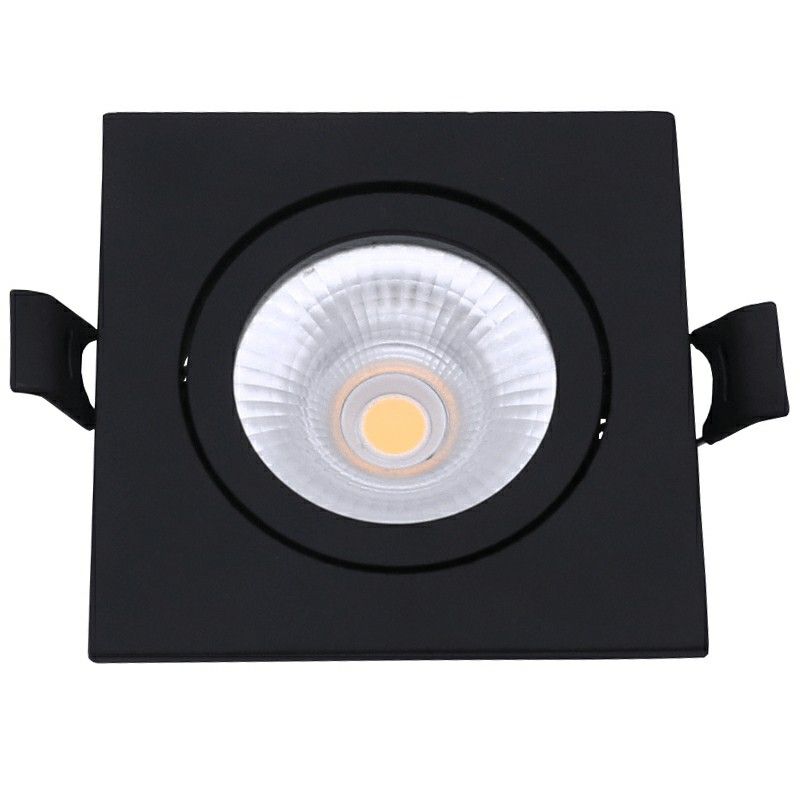 Svart downlight aluminium, Loura, 6W, white switch LED, IP65