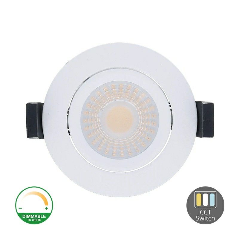 Vit downlight aluminium, Maite, 7W, white switch LED, IP65 Vit downlight aluminium, Maite, 7W, white switch LED, IP65