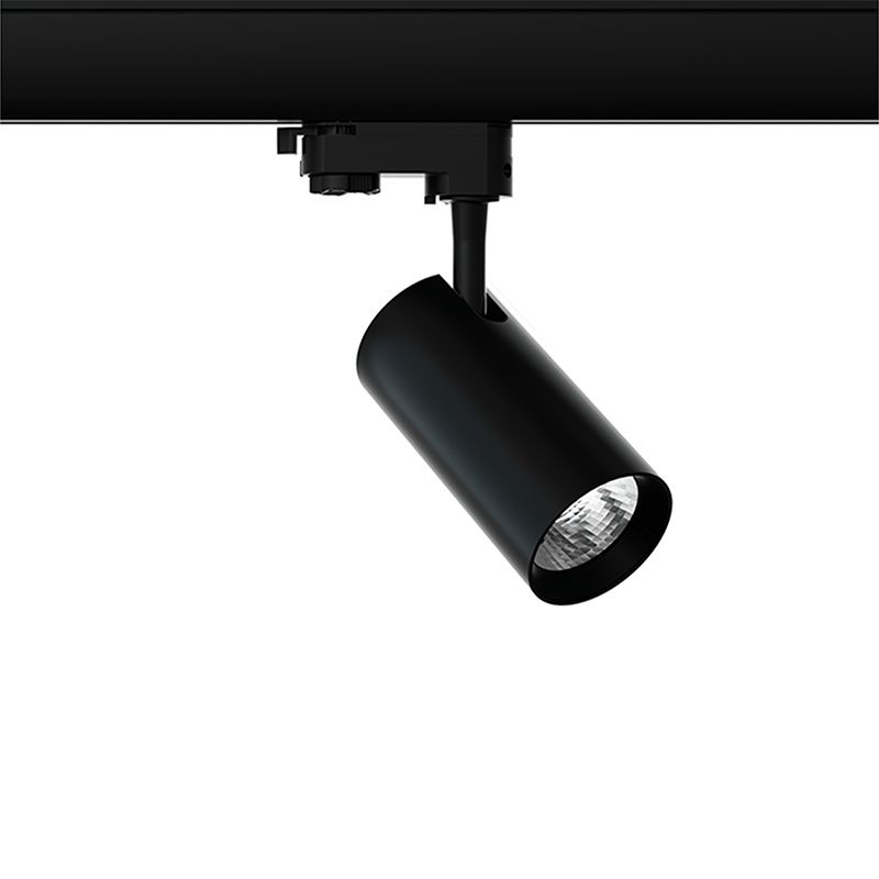 Svart 3-fas skena spotlight Esmiralda, 20W, 3000K, Pro