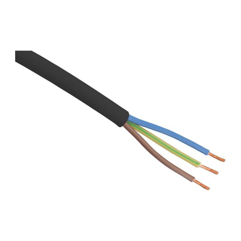 5 meter Hushållssladd VMVL 3 x 1,0 mm, Svart