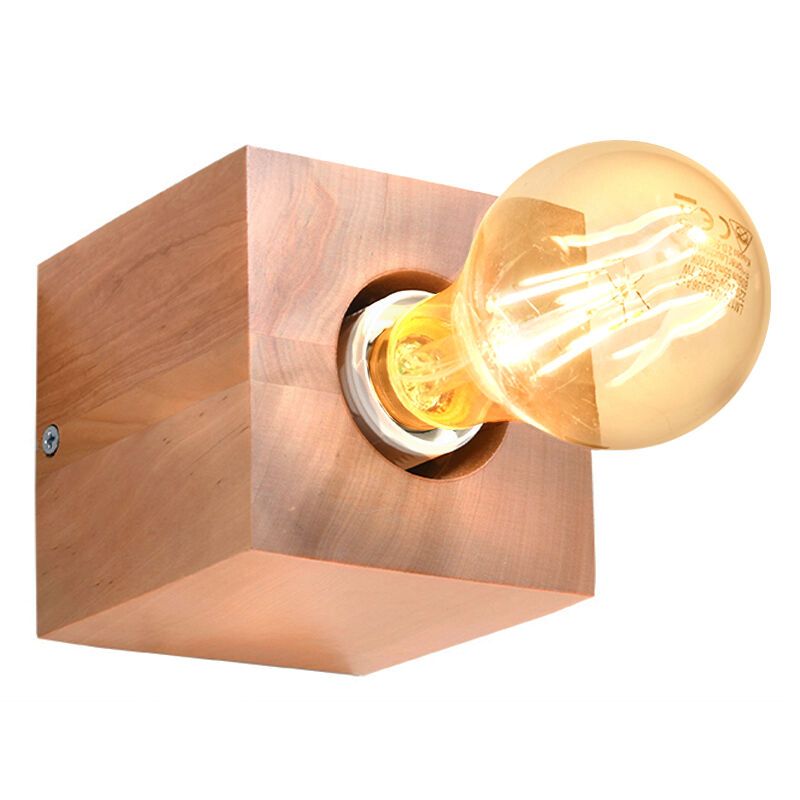 Trä väggspotlight brun, Anniko