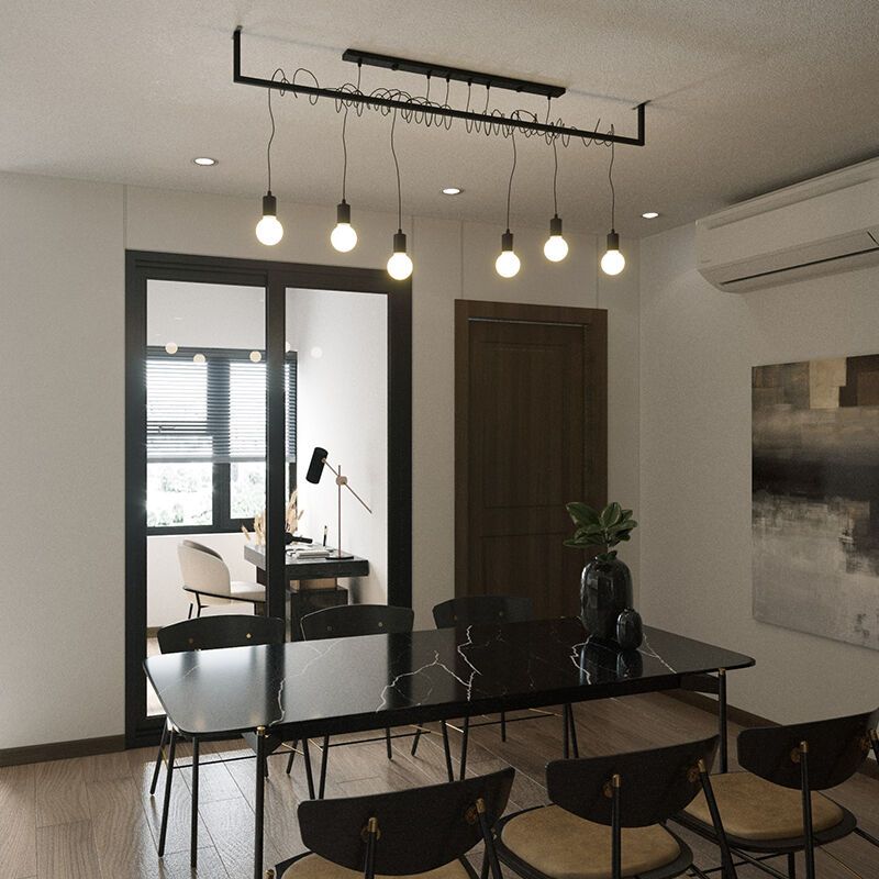 Stål fönsterlampa svart, Lauraine