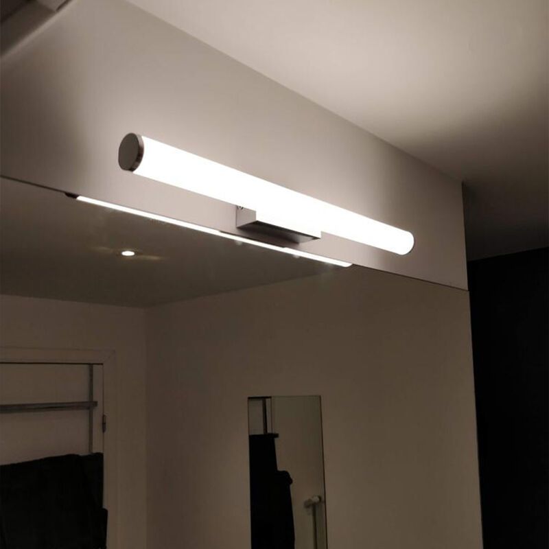Krom spegelbelysning modern, Staby, 6,5W, 3000K LED, IP44, med brytare