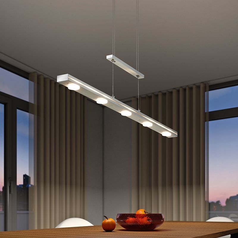 Nickel pendellampa matbord modern, Awa, 3,5W, varm till kall vit justerbar LED