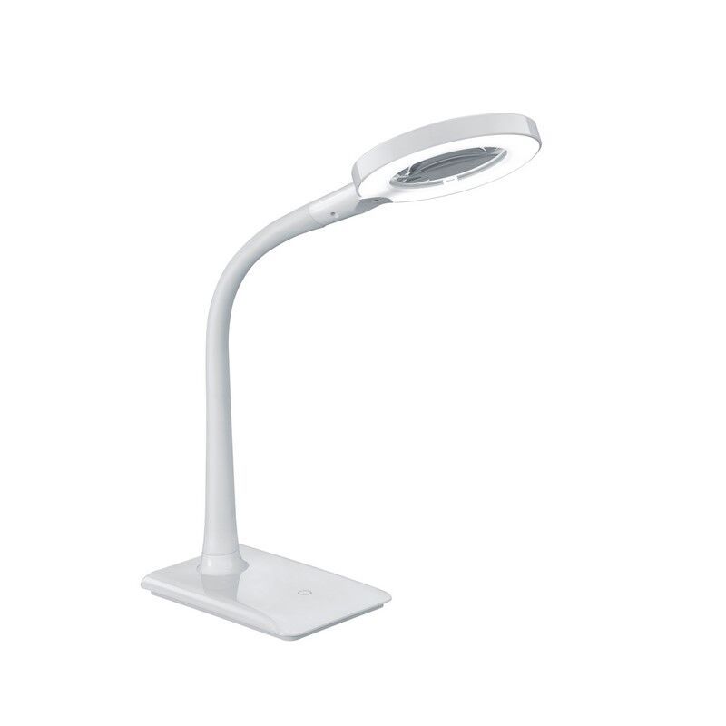 Vit skrivbordslampa modern, Ulyssae, 5W, 3500K LED, med brytare