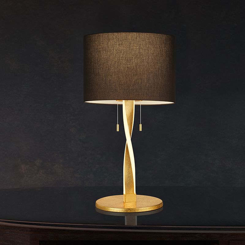 Guld bordslampa modern, Ramten, 3W, 3000K LED, med dra i strömbrytaren Guld bordslampa modern, Ramten, 3W, 3000K LED, med dra i strömbrytaren