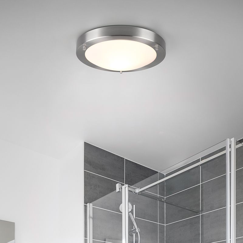 Nickel taklampa badrum glas, Hadleigh, IP44