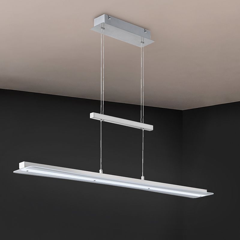 Nickel pendellampa matbord modern, Port, 18W, varm till kall vit justerbar LED Nickel pendellampa matbord modern, Port, 18W, varm till kall vit justerbar LED