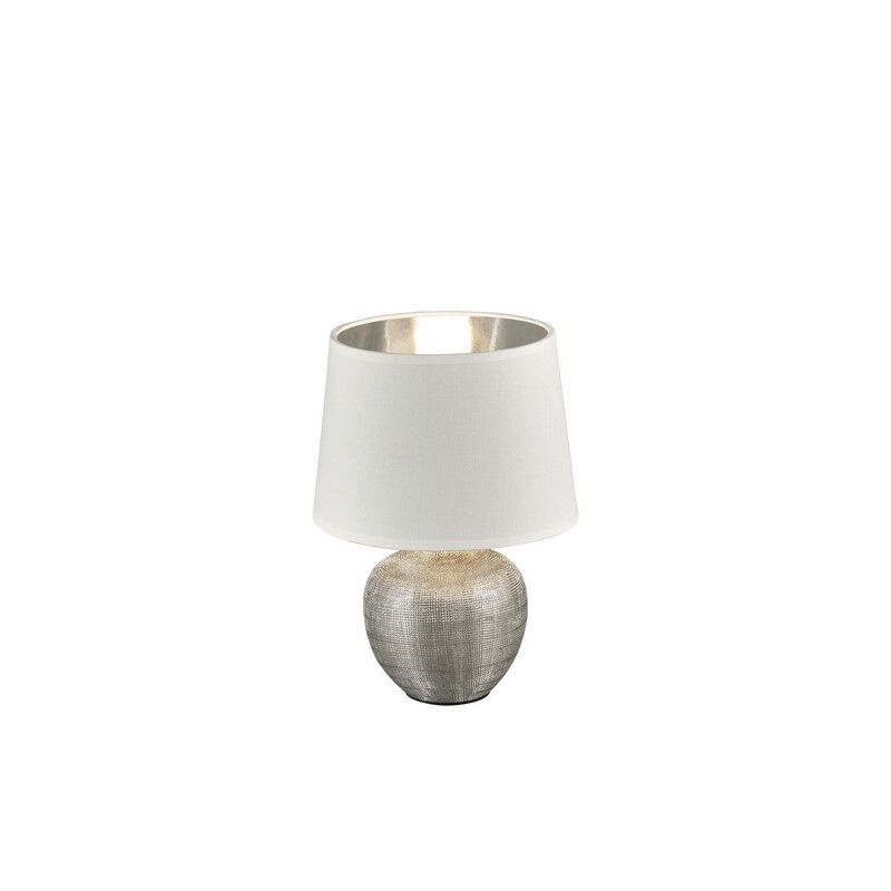 Keramik bordslampa silver, Yet, med brytare