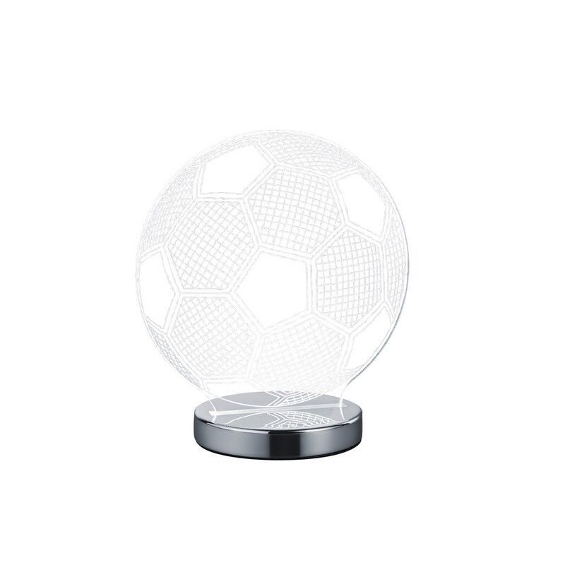 Krom bordslampa design, Berit, 7W, varm till kall vit justerbar LED, med brytare