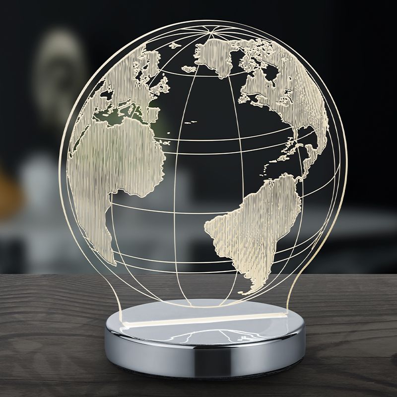 Krom bordslampa design, Berfin, 7W, varm till kall vit justerbar LED, med brytare Krom bordslampa design, Berfin, 7W, varm till kall vit justerbar LED, med brytare