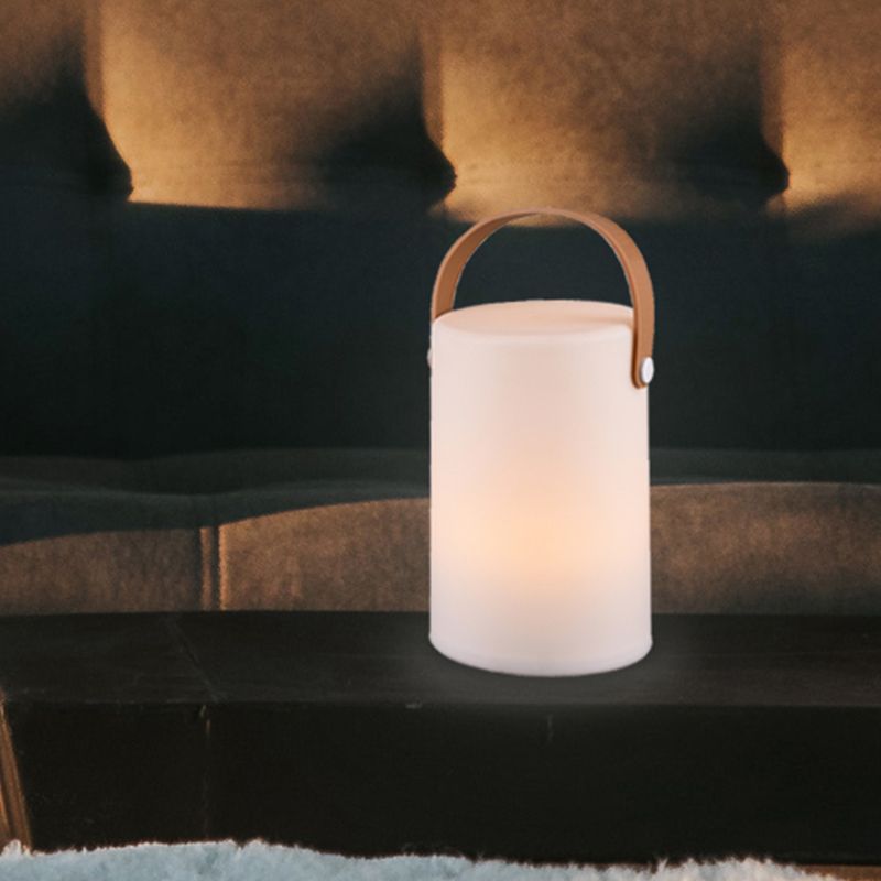 Vit bordslampa utomhus modern, Marso, 1W, 3000K LED, IP44, med brytare