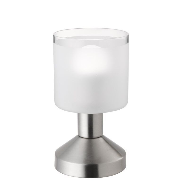 Nickel bordslampa modern, Vilou, med brytare Nickel bordslampa modern, Vilou, med brytare