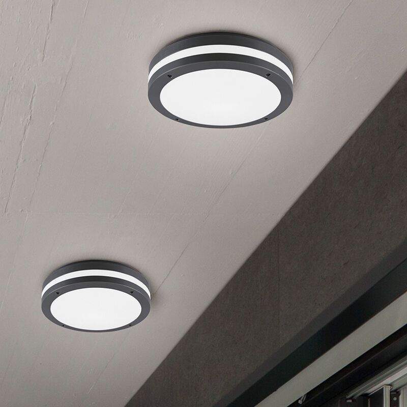Antracit plafond modern, Garly, 12W, 3000K LED, IP54 Antracit plafond modern, Garly, 12W, 3000K LED, IP54