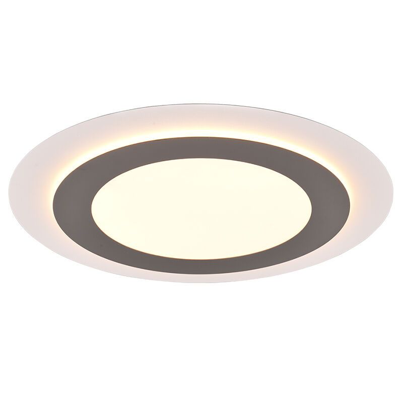 Nickel plafond modern, Frans, 42W, varm till kall vit justerbar LED, met fjärrkontroll Nickel plafond modern, Frans, 42W, varm till kall vit justerbar LED, met fjärrkontroll