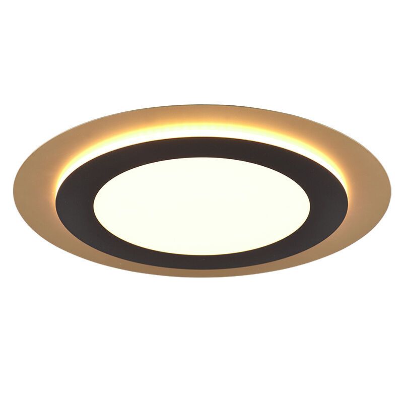 Svart plafond modern, Frans, 42W, varm till kall vit justerbar LED, met fjärrkontroll