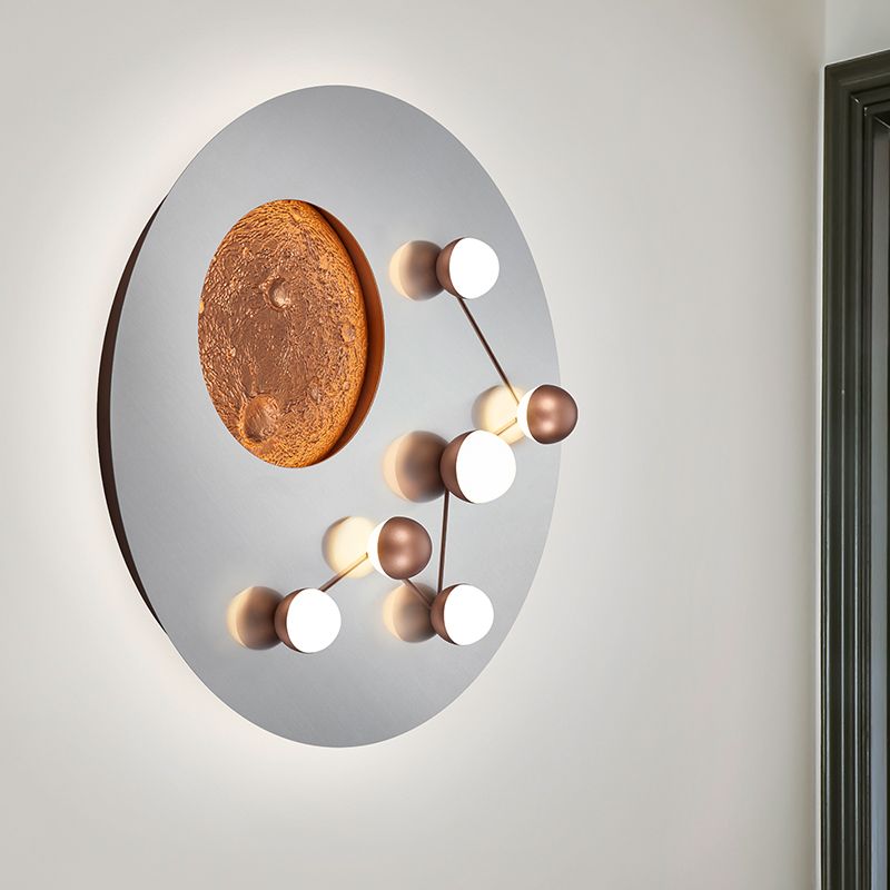 Silver plafond modern, Gilberto, 42W, varm till kall vit justerbar LED, 3 stegs dimmer