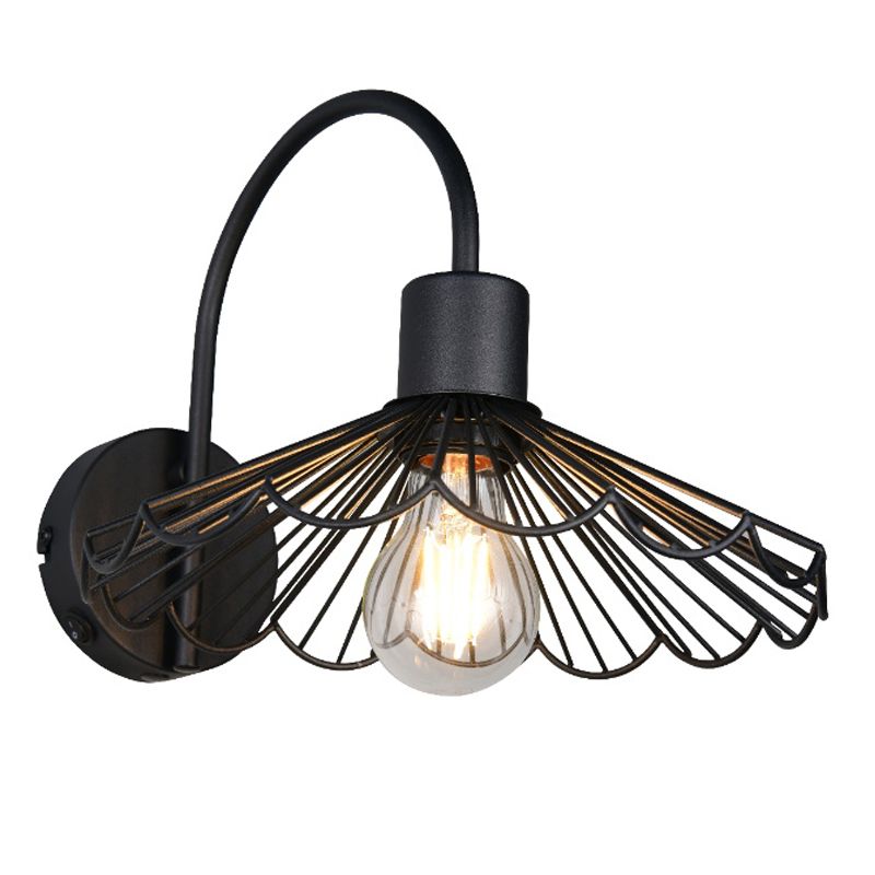 Svart vägglampa modern, Celso