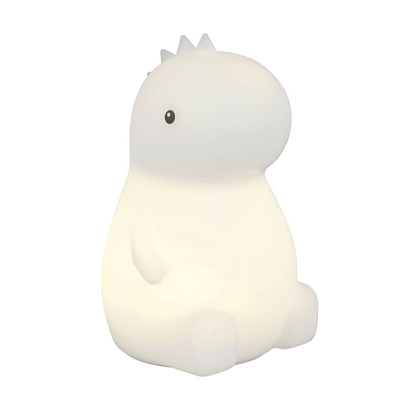 Vit bordslampa barn plast, Vedat, 0,5W, RGBW LED, med brytare