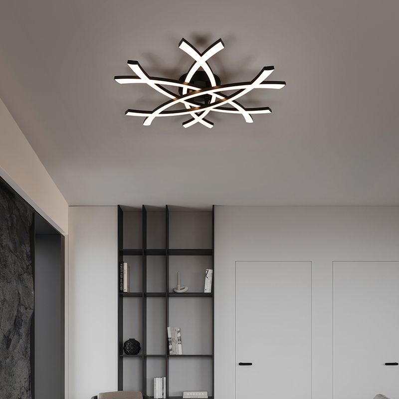 Svart plafond design, Carien, 33W, 3000K LED