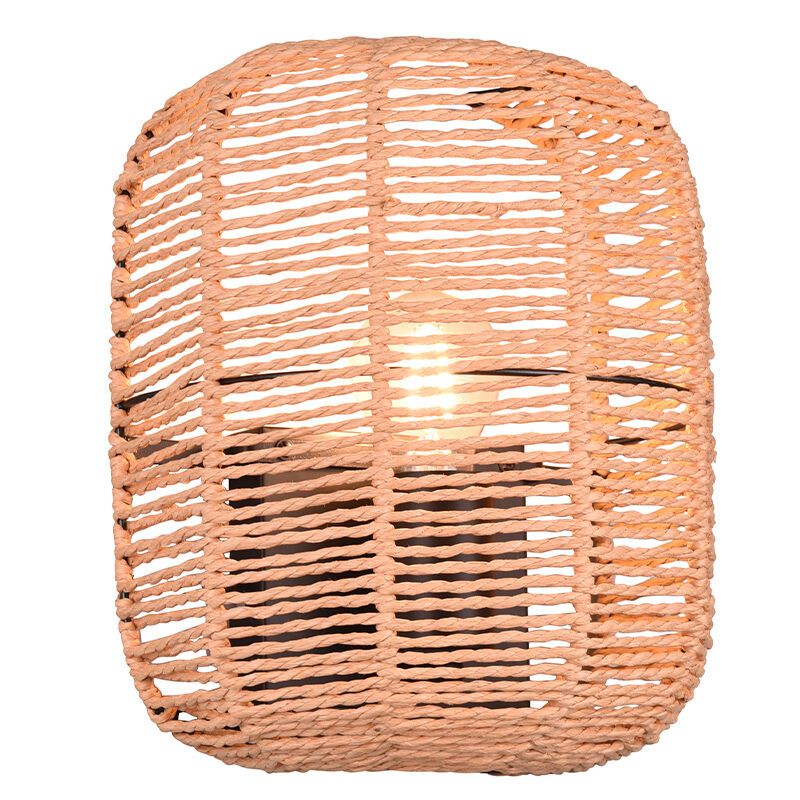 Brun vägglampa vintage, Elham