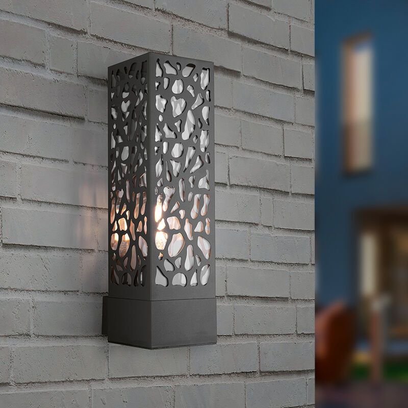 Antracit utelampa modern, Tobias, IP44