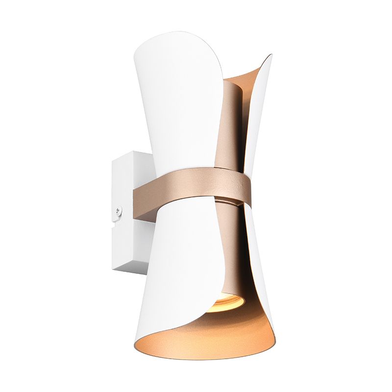 Vit vägglampa design, Suad, med brytare