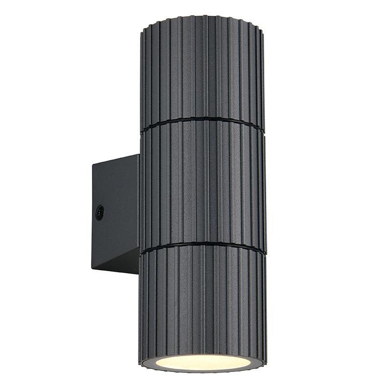 Antracit up down vägglampa modern, Orazio, IP44