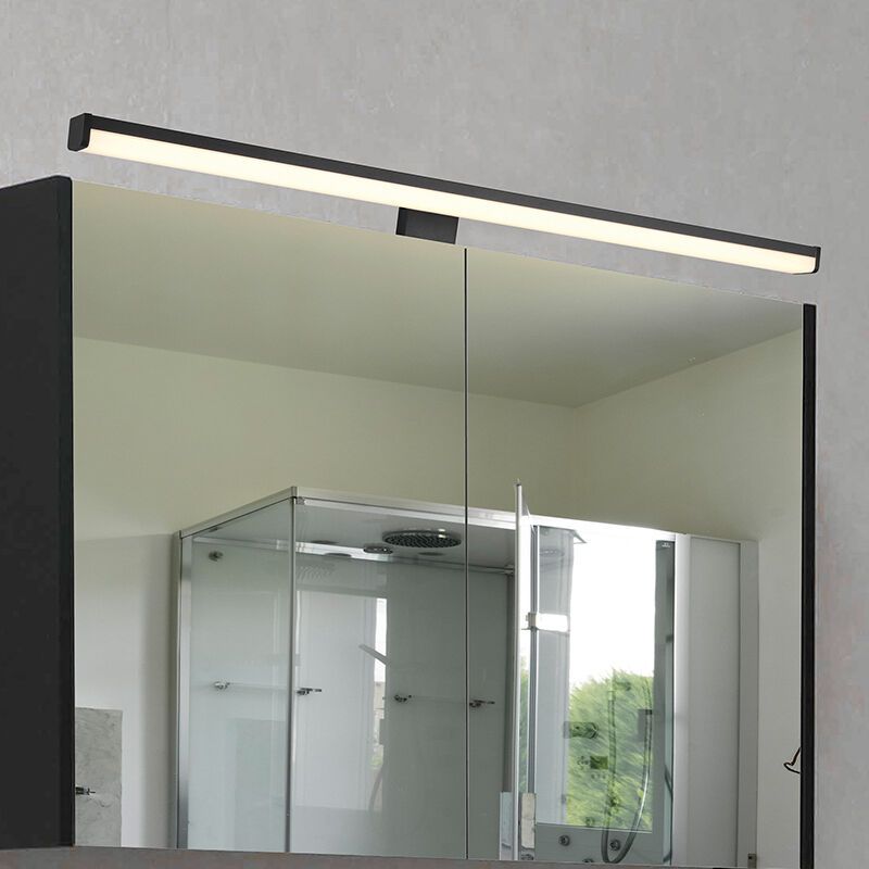 Svart badrumslampa vägg modern, Celal, 11,5W, 3000K LED, IP44 Svart badrumslampa vägg modern, Celal, 11,5W, 3000K LED, IP44