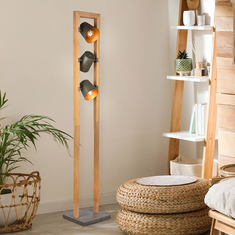 Nickel läslampa golv vintage, Keira, med brytare