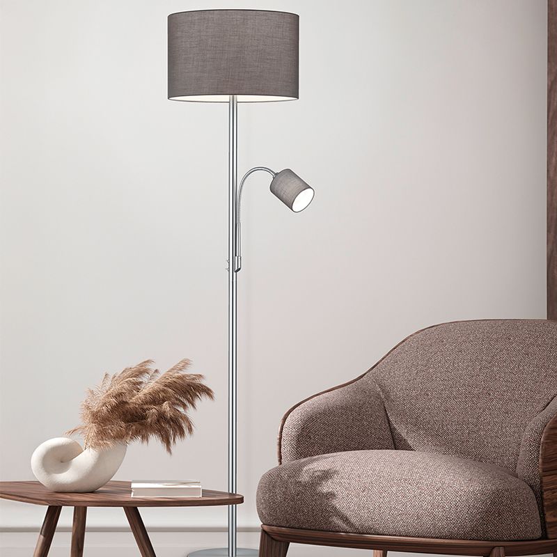 Grå golvlampa modern, Ledbury, med brytare