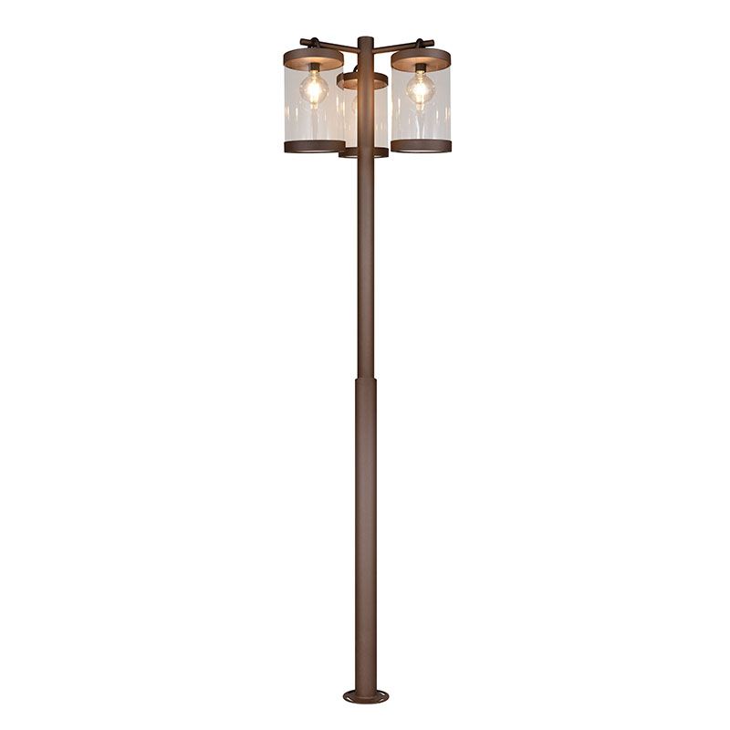 Rostfärgad golvlampa utomhus med skymningssensor modern, Sambesi, IP44