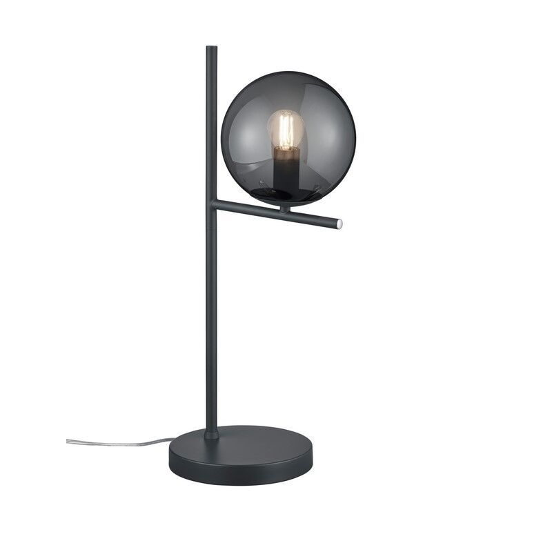 Antracit bordslampa modern, Silkis, med brytare Antracit bordslampa modern, Silkis, med brytare