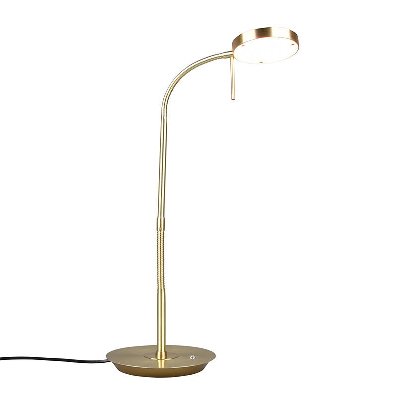 Mässing bordslampa modern, Bilge, 12W, justerbar ljusfärg LED, med brytare