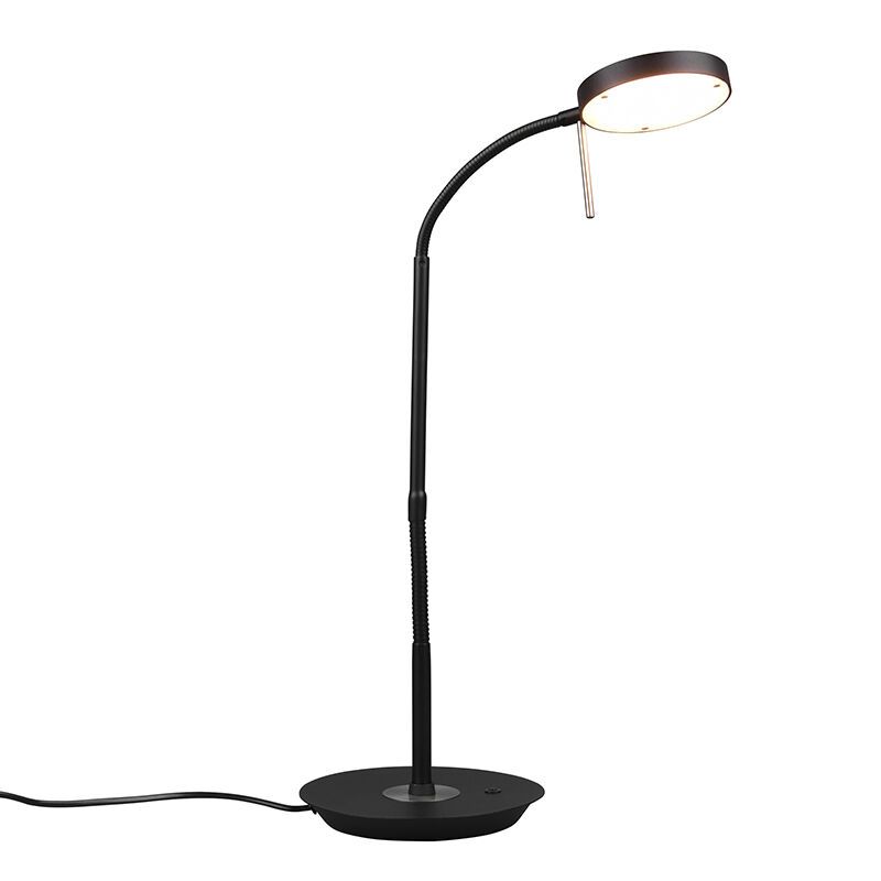 Svart bordslampa modern, Bilge, 12W, justerbar ljusfärg LED, med brytare