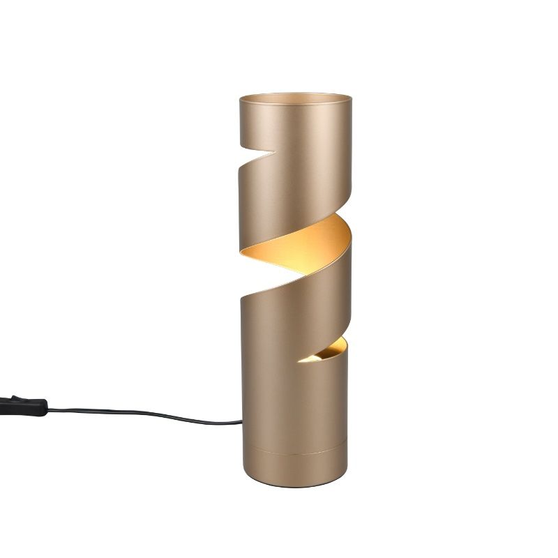 Brun bordslampa design, Marouan, med brytare