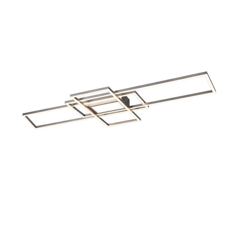 Nickel plafond modern, Retan, 60W, varm till kall vit justerbar LED, met fjärrkontroll Nickel plafond modern, Retan, 60W, varm till kall vit justerbar LED, met fjärrkontroll