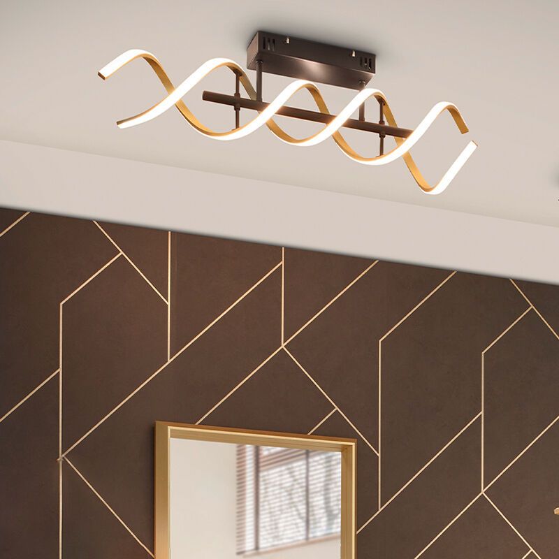 Mässing taklampa design, Sylvian, 41W, varm till kall vit justerbar LED, 3 stegs dimmer