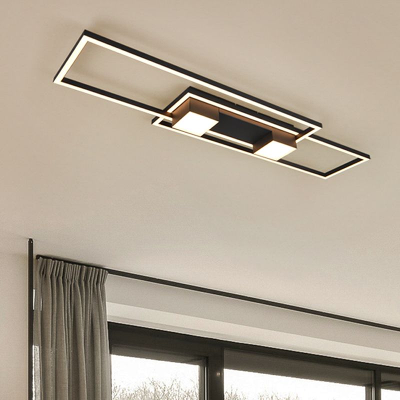 Svart plafond design, Sohaib, 37W, varm till kall vit justerbar LED, 3 stegs dimmer