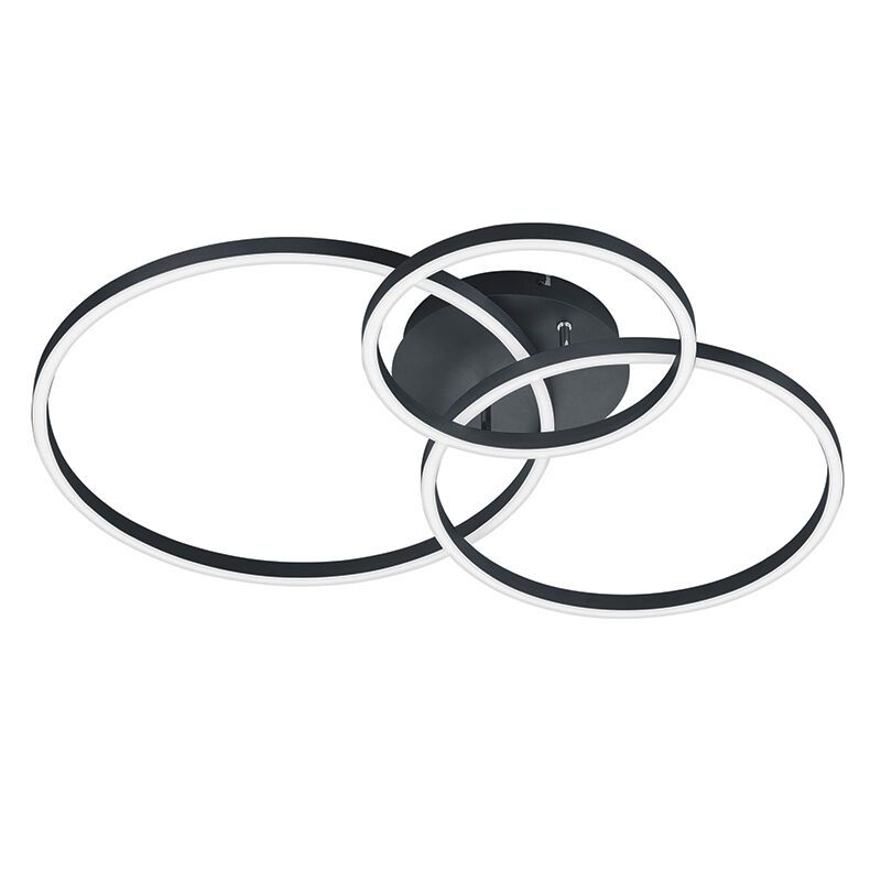 Svart plafond modern, Elze, 28W, RGBW LED, met fjärrkontroll