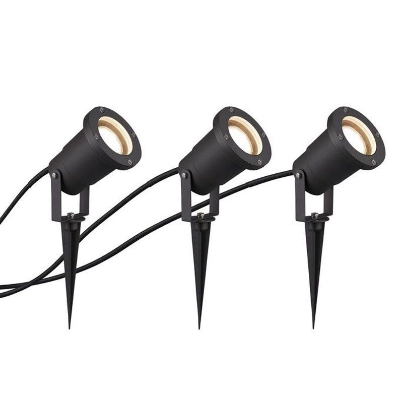 Antracit trädgårdsspotlight modern, Tau, IP65