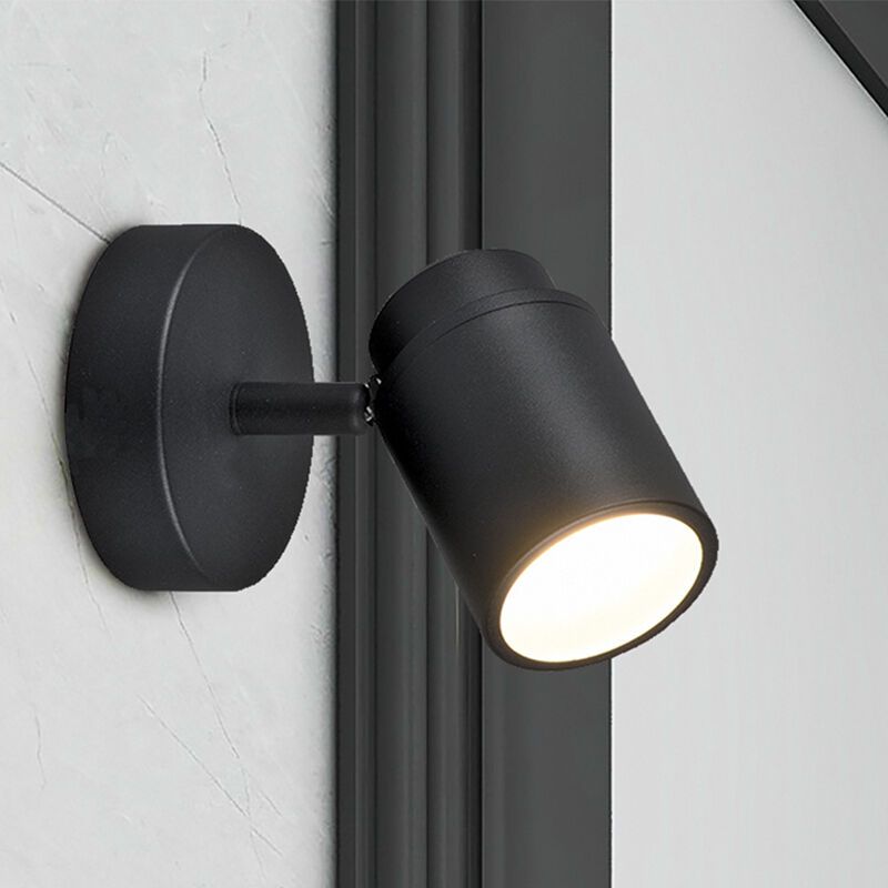 Svart takspotlight badrum modern, Nelis, IP44 Svart takspotlight badrum modern, Nelis, IP44