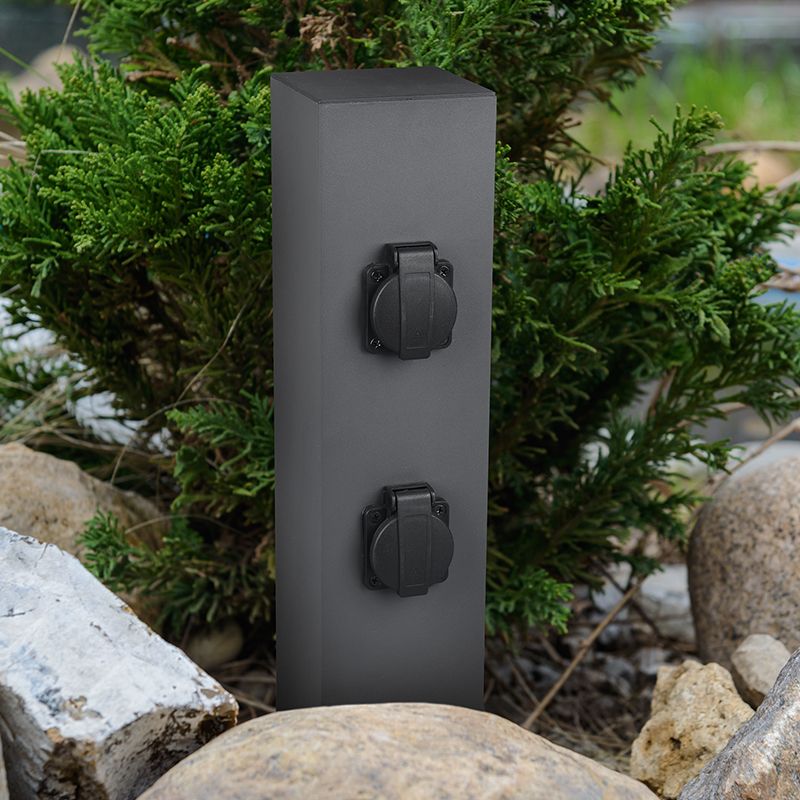 Antracit elstolpe Jafari, metall, modern