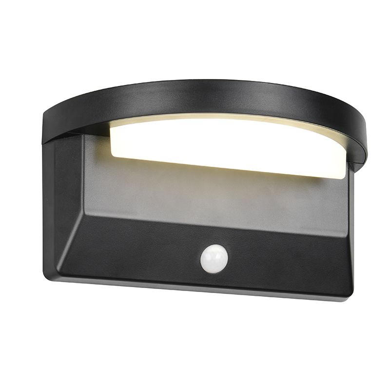 Svart utomhus vägglampa solcell modern, Neelam, 8W, 4000K LED, IP44 Svart utomhus vägglampa solcell modern, Neelam, 8W, 4000K LED, IP44