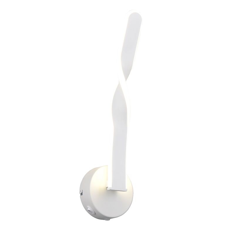 Vit vägglampa design, Quirinus, 11W, 4000K LED, med brytare