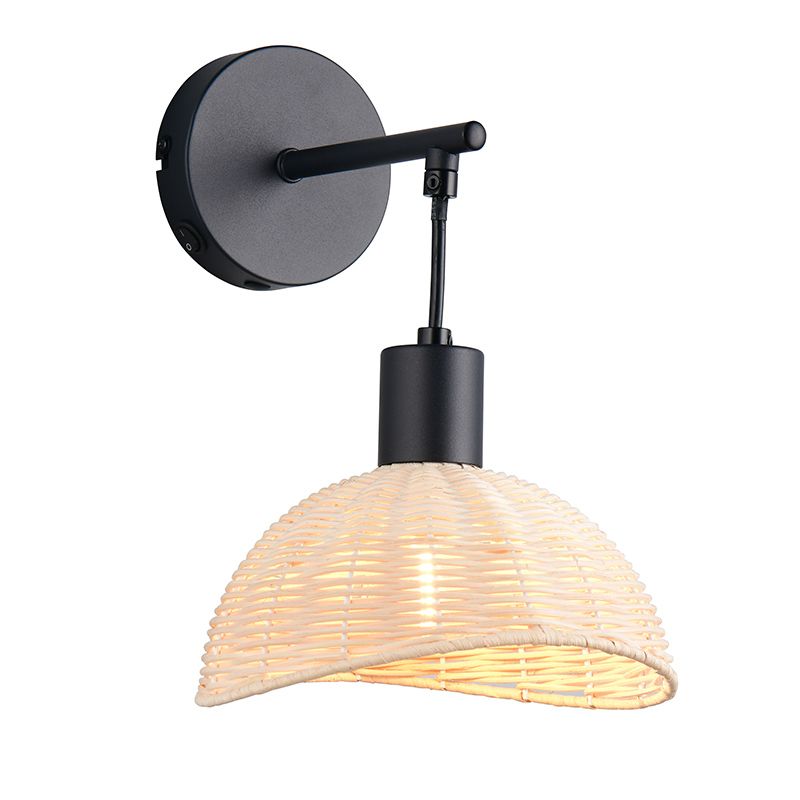 Rotting vägglampa brun, Sijmen, med brytare Rotting vägglampa brun, Sijmen, med brytare