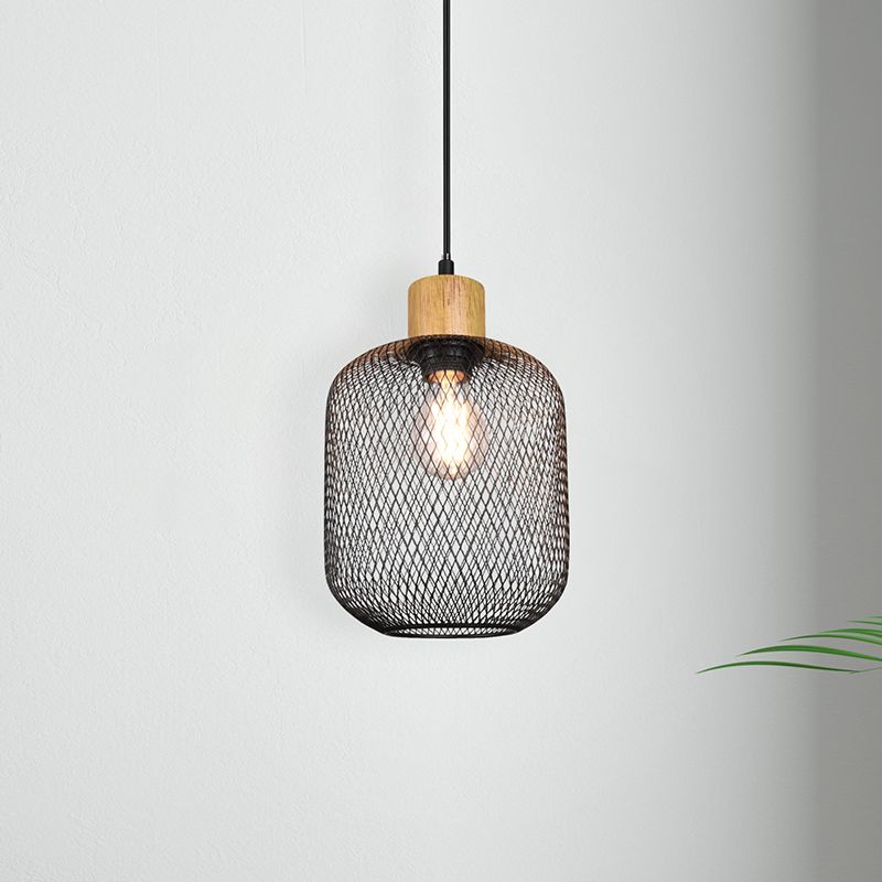 Svart pendellampa matbord vintage, Cristel